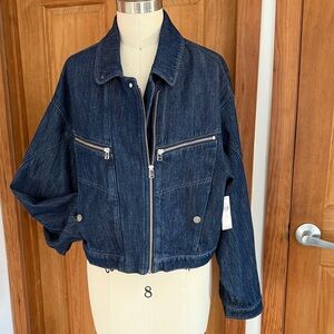 Anthropologie Pilcro Dark Blue Jean Jacket NEW